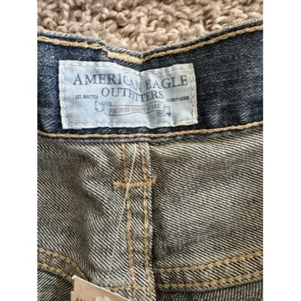 American Eagle Loose Fit Souple Straight Leg Men's Size 32x30 Y2K 2000s New - Picture 9 of 12